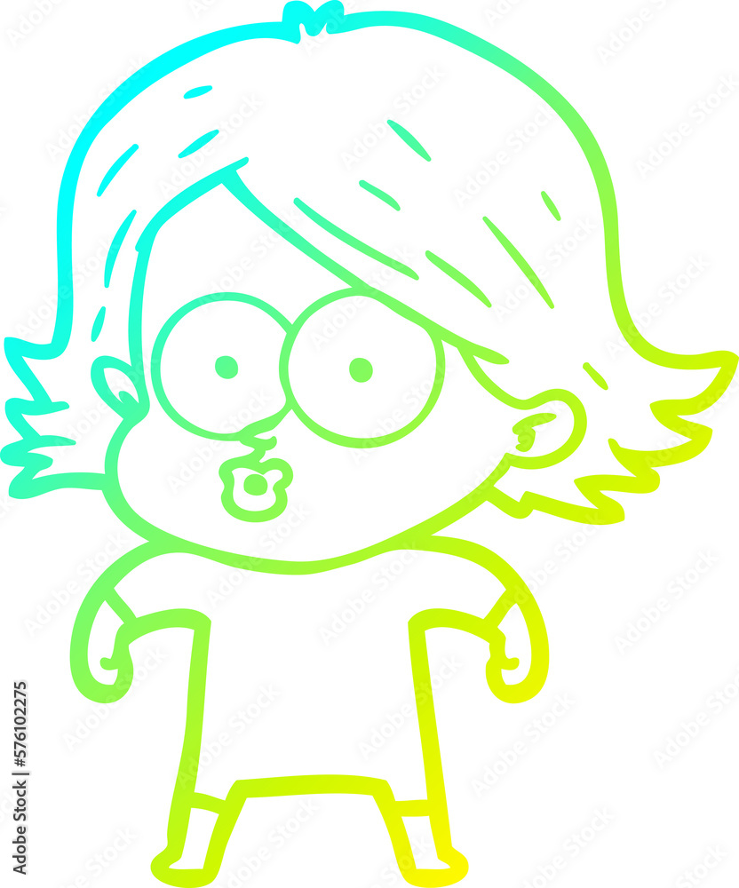 cold gradient line drawing cartoon girl pouting cold gradient line drawing cartoon girl pouting