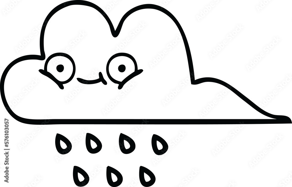 line drawing cartoon rain cloud line drawing cartoon rain cloud