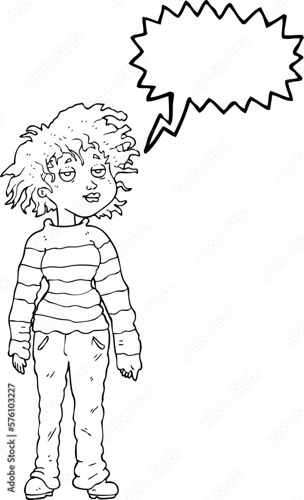 speech bubble cartoon chilled out girl speech bubble cartoon chilled out girl