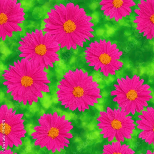  Abstract seamless flower background  generative ai 