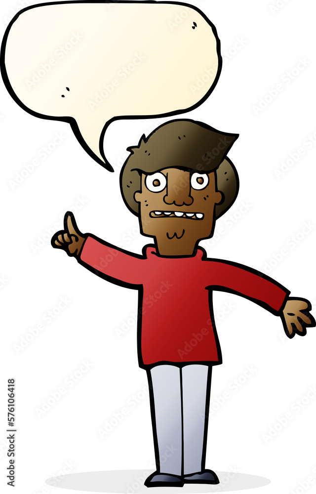 cartoon man asking question with speech bubble cartoon man asking question with speech bubble