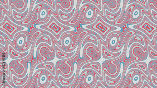 Hypnotic psychedelic illustratration. Pattern with waves