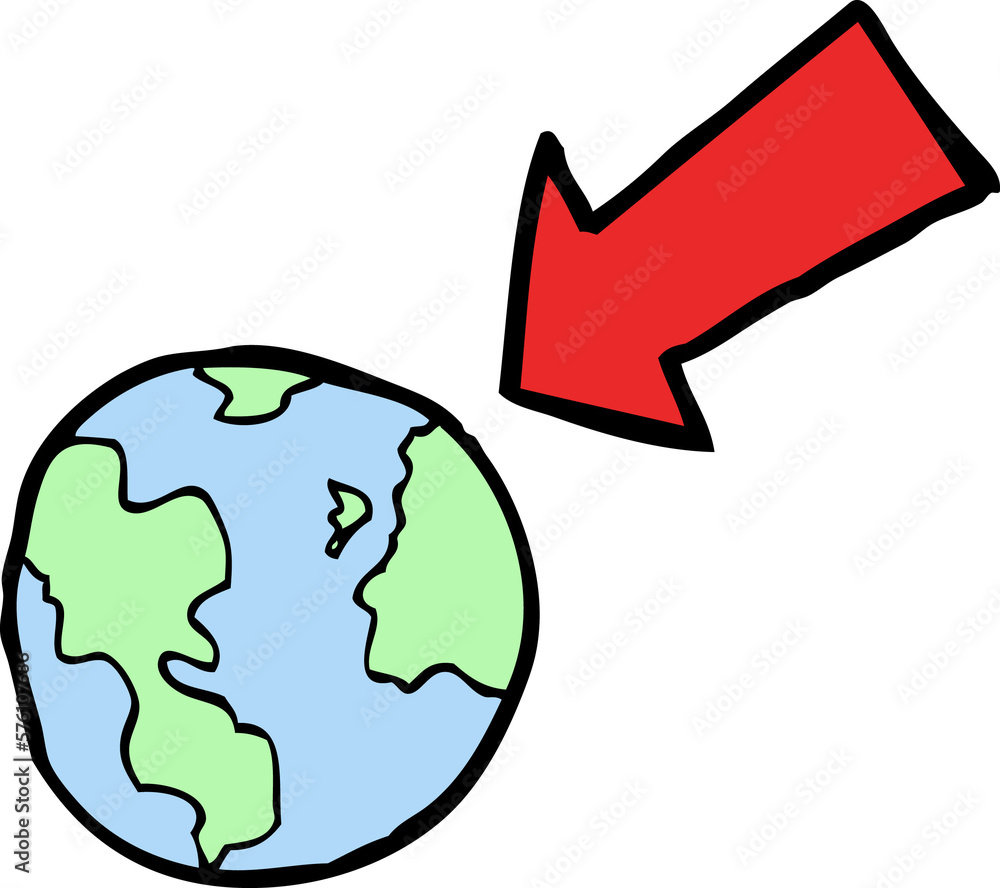 Cartoon Arrow Pointing At Earth Stock Illustration Adobe Stock cartoon-arrow-pointing-at-earth-stock-illustration-adobe-stock