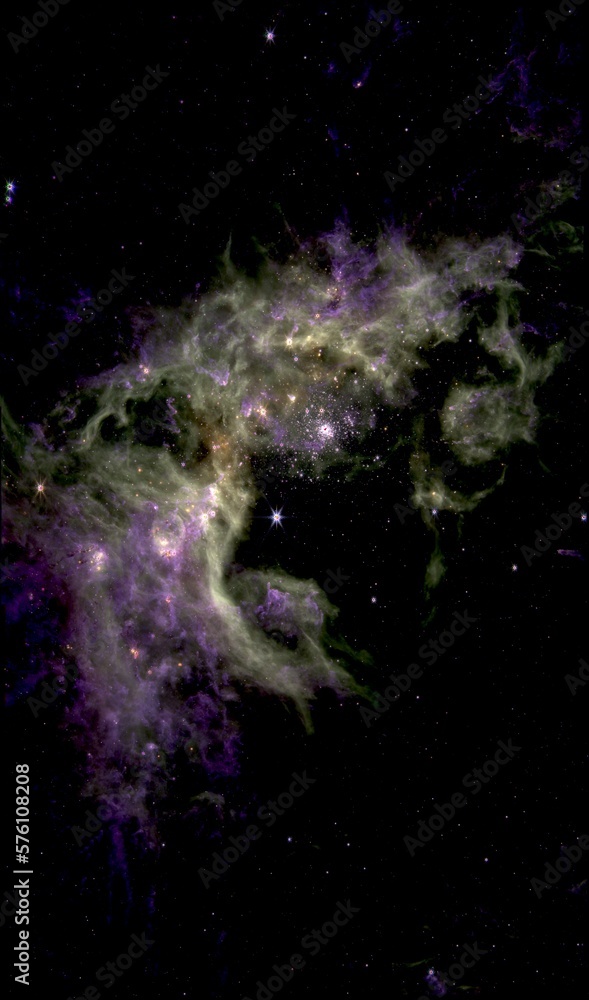 Alternative composition of James Webb space telescope view of the star-forming region NGC 2070. Alternative composition of James Webb space telescope view of the star-forming region NGC 2070.