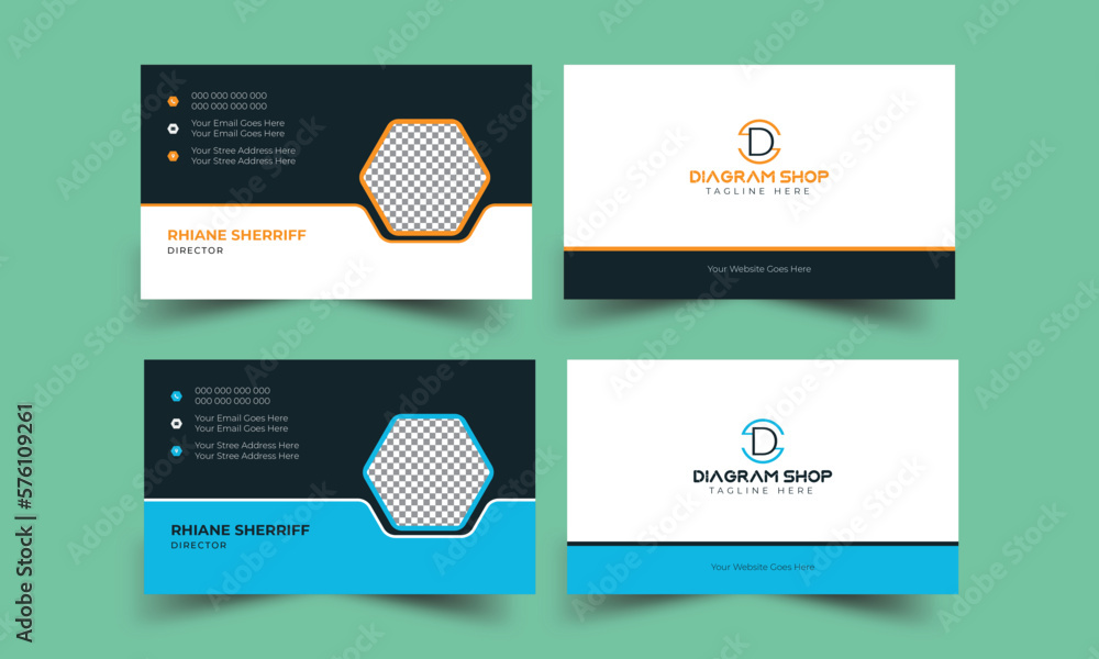Set of modern business card print templates .Creative and clean corporate business card template. Vector illustration. Set of modern business card print templates .Creative and clean corporate business card template. Vector illustration.