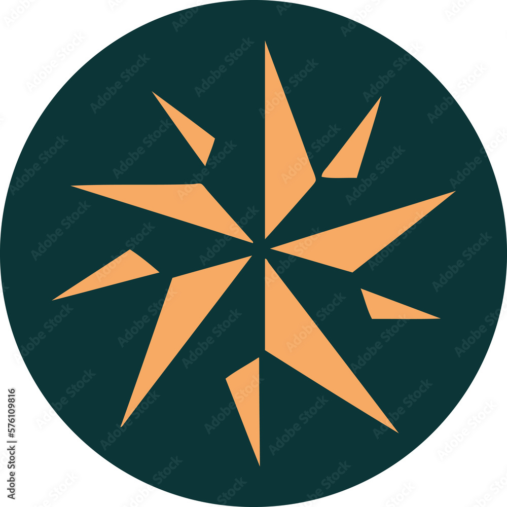 tattoo style icon of a star tattoo style icon of a star