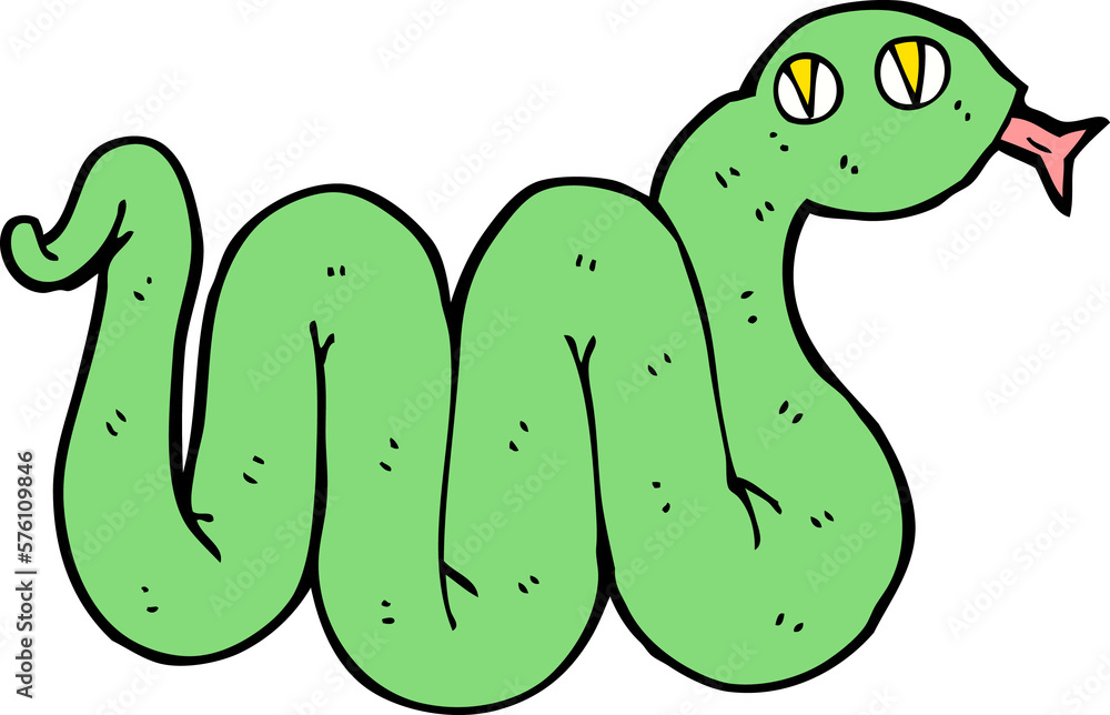 Naklejka premium funny cartoon snake