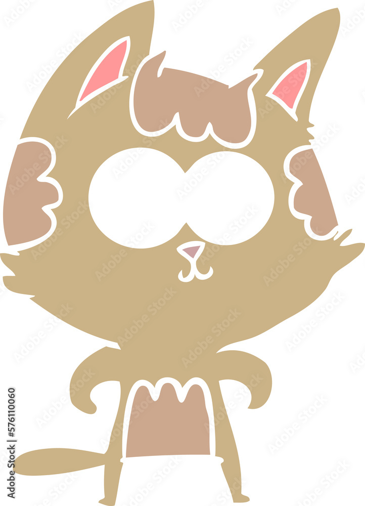 happy flat color style cartoon cat happy flat color style cartoon cat
