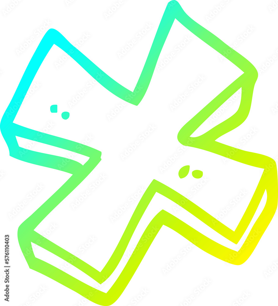 cold gradient line drawing cartoon multiplication symbol cold gradient line drawing cartoon multiplication symbol
