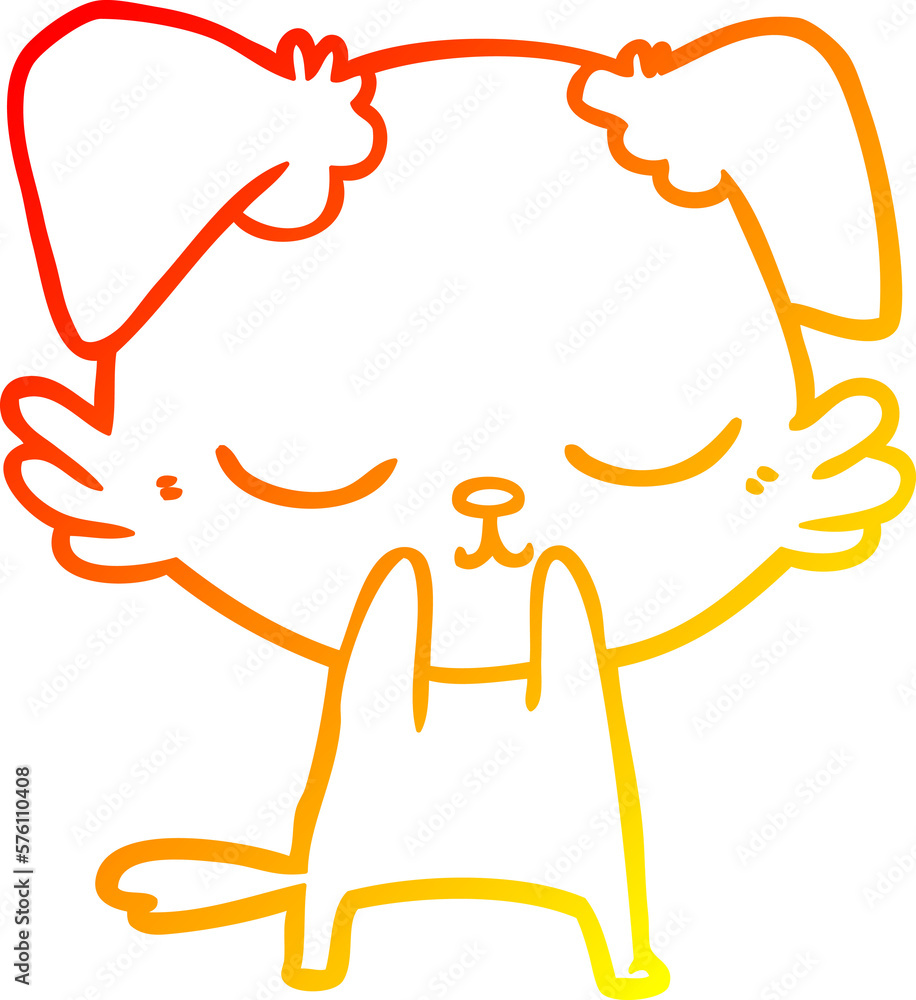 warm gradient line drawing cute cartoon dog warm gradient line drawing cute cartoon dog