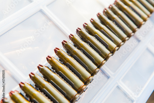 russian rifle and bullets