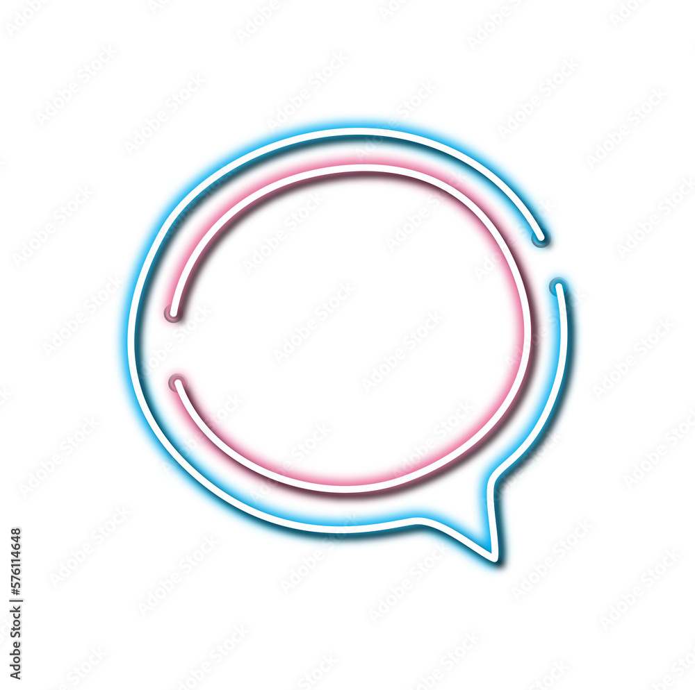 neon speech bobble neon speech bobble