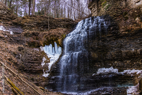 Tiffany waterfall in the woods