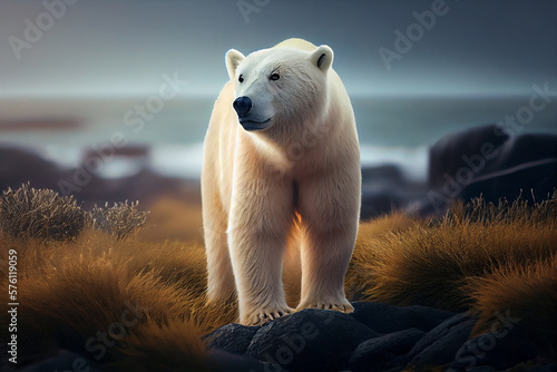 polar bear cub.generative ai