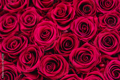Fototapeta Naklejka Na Ścianę i Meble -  red roses background romantic love 