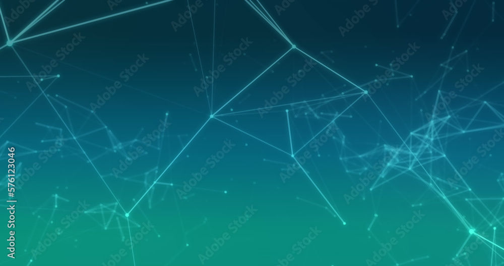 Composition of network of connections on green background