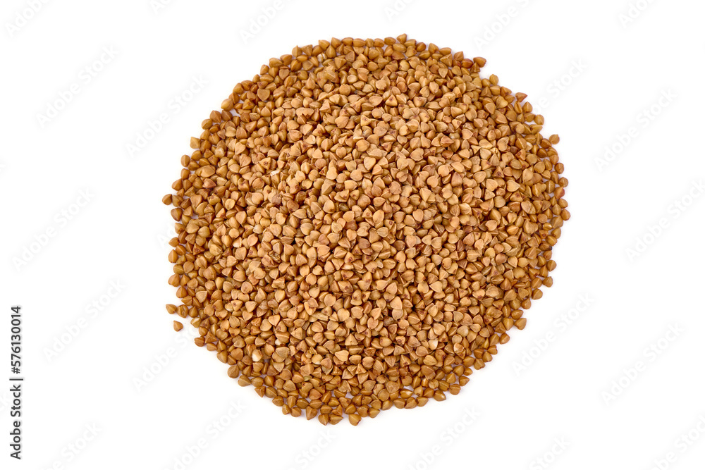 Buckwheat grains, isolated on white background. Buckwheat grains, isolated on white background.