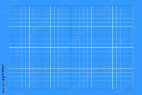 Blueprint grid background. Checkered blank template for cutting mat, office work, mechanics scheme, drawing, drafting, plotting, engineering or architecting measuring