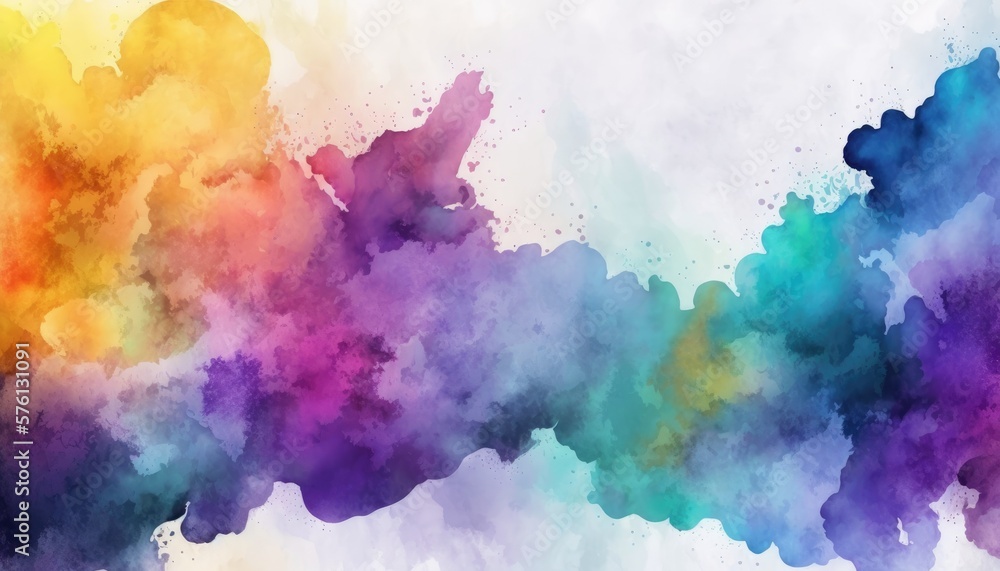 Abstract colorful watercolor background for textures backgrounds and web banners design. Generative AI