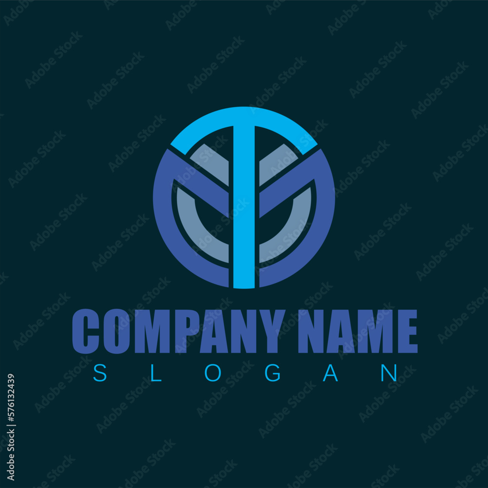 T,M,O Fonts vector logo design