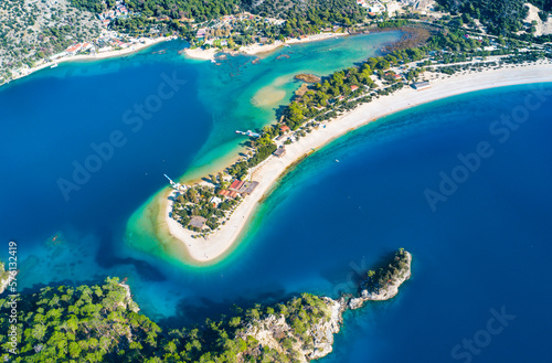 Blue lagoon aerial view, Oludeniz, Turkey