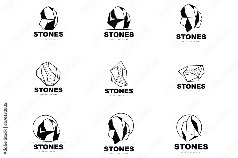 Stone Logo, Vector Stone Modern With Geometry Line Style, Design For Aesthetic Decoration, Brand Modern Product, Simple Icon Abstract Aesthetic Geometry Line Stone Logo, Vector Stone Modern With Geometry Line Style, Design For Aesthetic Decoration, Brand Modern Product, Simple Icon Abstract Aesthetic Geometry Line