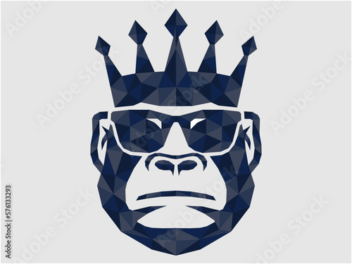 icon monkey king style polygonal