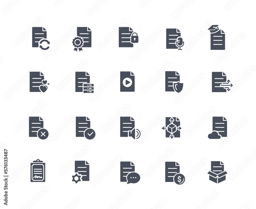 File icons black set File icons black set