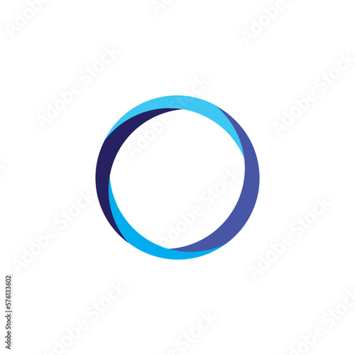 Circle abstract icon logo free vector