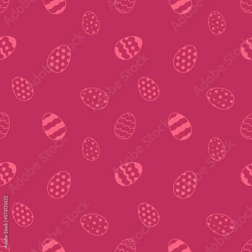 Obraz na płótnie Easter Eggs with seamless ornament pattern, Vector. w salonie