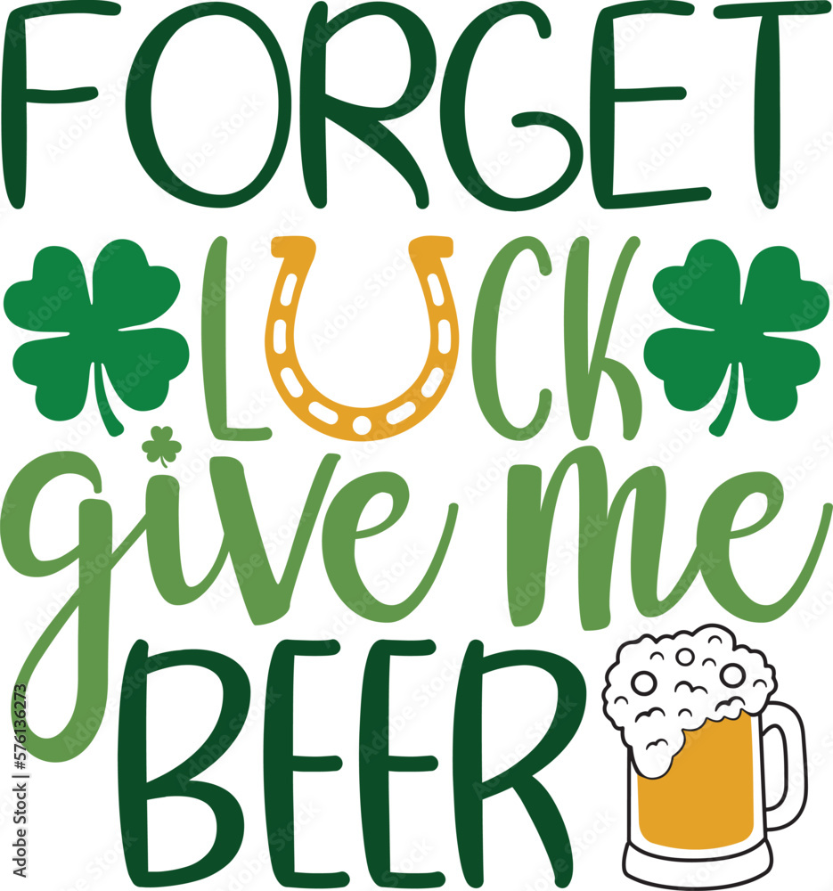 Naklejka premium St. Patrick's Day greeting Vector illustration, Saint Patrick holiday quotes SVG design