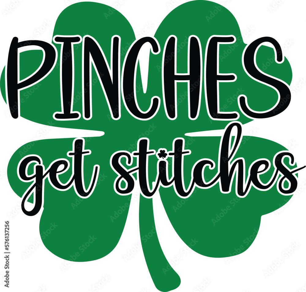 Naklejka premium St. Patrick's Day greeting Vector illustration, Saint Patrick holiday quotes SVG design