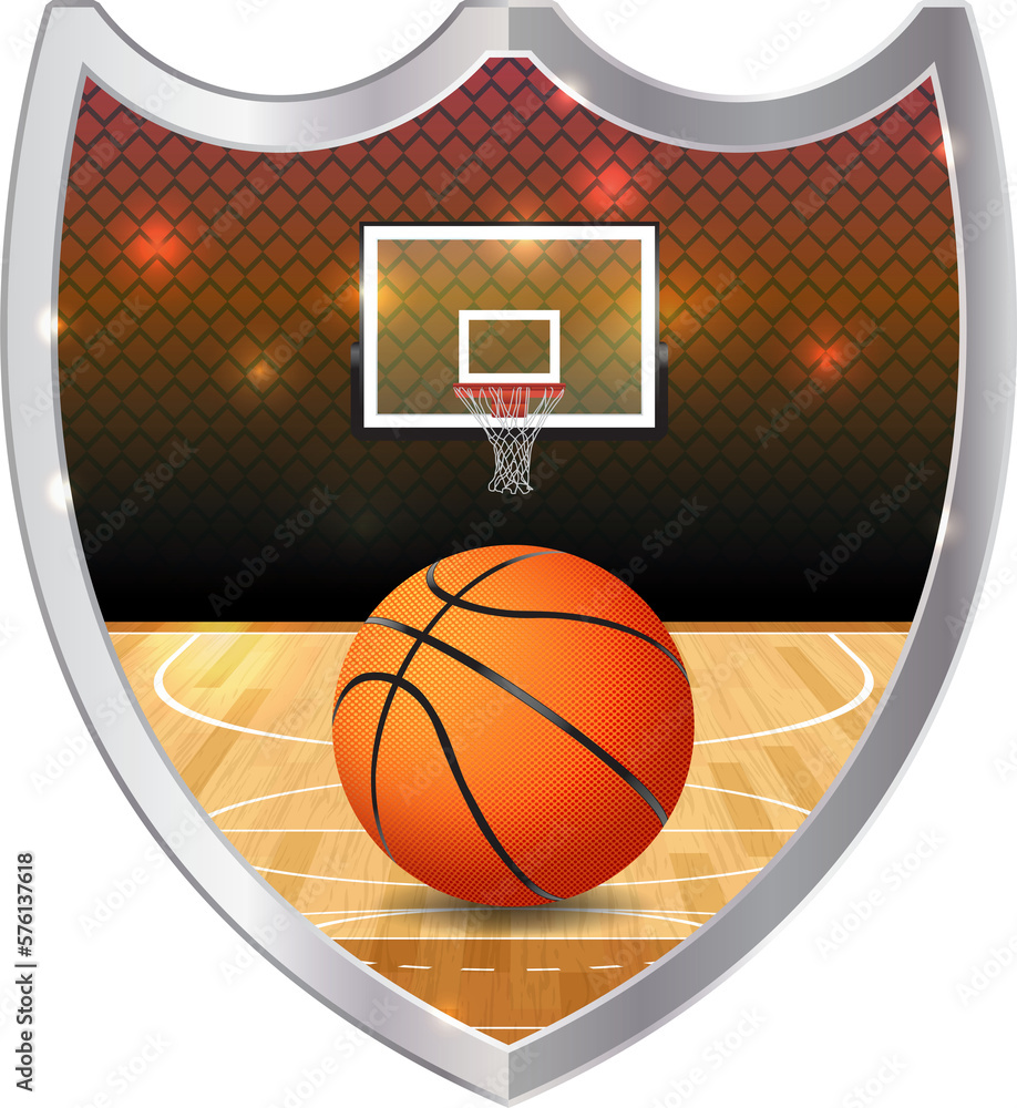 Fotografie Basketball Emblem Illustration