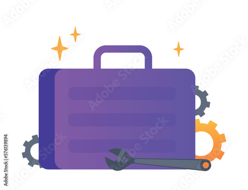 Construction repair tools. Repair and construction of buildings. Collection of troubleshooting tools. Inventory of electricians, plumbers, workers and builders. Cartoon flat vector illustration