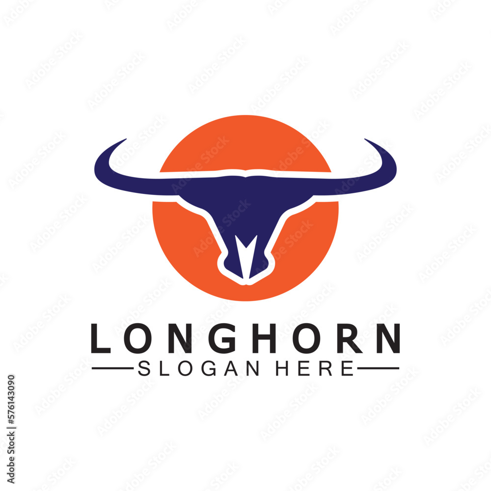 Long horn logo template vector illustration design Long horn logo template vector illustration design