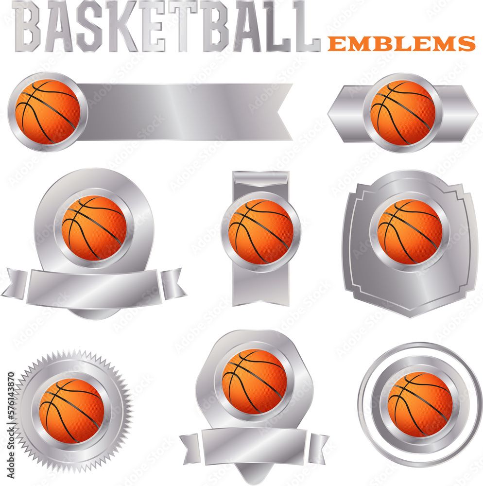 Basketball Emblems Illustration