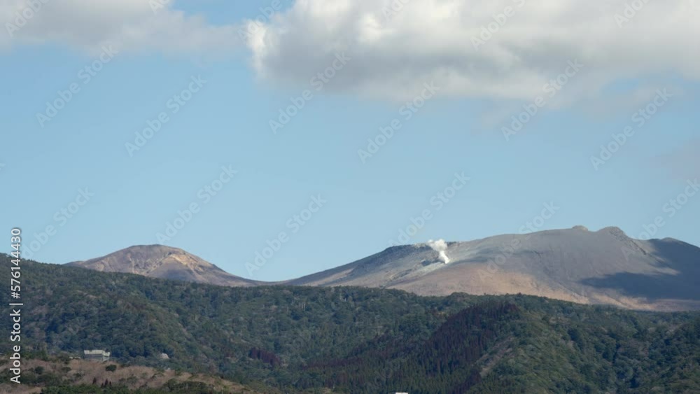 柳ヶ平散策路展望台から眺める霧島連山の景色