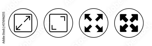 Free Download Fullscreen Icon vector for web and mobile app. Expand to full screen sign and symbol. Arrows symbol - GFXLoad