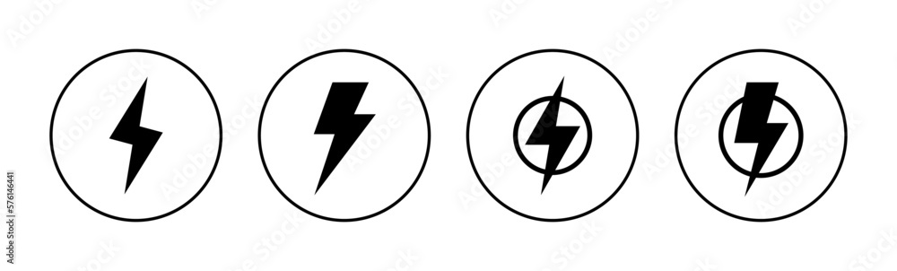 Lightning icon vector for web and mobile app. electric sign and symbol. power icon. energy sign Lightning icon vector for web and mobile app. electric sign and symbol. power icon. energy sign