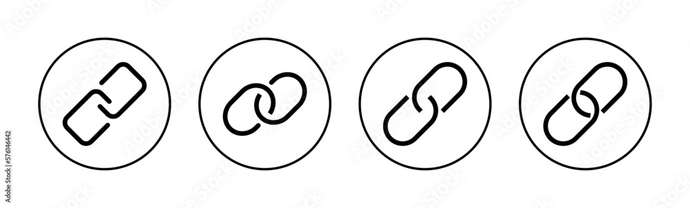 Link icon vector for web and mobile app. Hyperlink chain sign and symbol Link icon vector for web and mobile app. Hyperlink chain sign and symbol