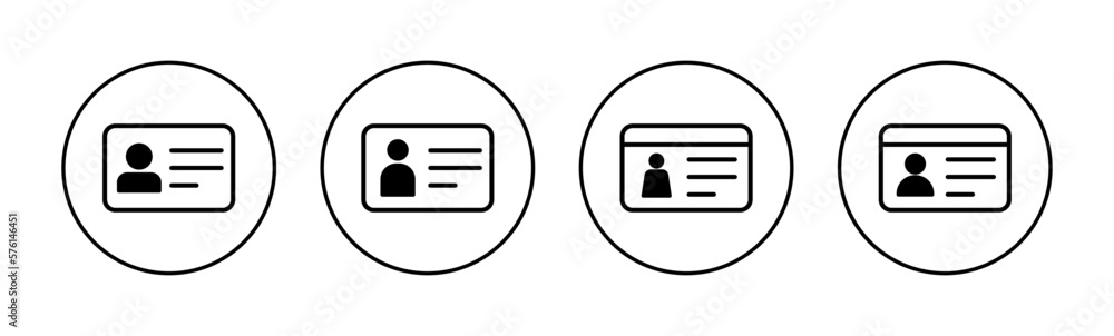License icon vector for web and mobile app. ID card icon. driver license, staff identification card License icon vector for web and mobile app. ID card icon. driver license, staff identification card