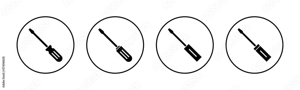 Screwdriver icon vector for web and mobile app. tools sign and symbol Screwdriver icon vector for web and mobile app. tools sign and symbol