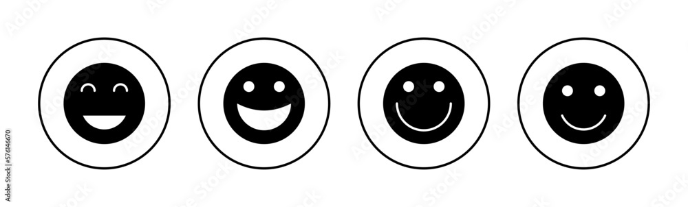 Fototapeta premium smile icon vector for web and mobile app. smile emoticon icon. feedback sign and symbol