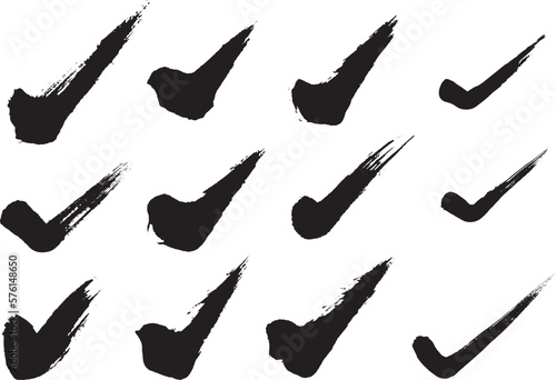 筆手書きデザイン　チェック　ペケ　和風