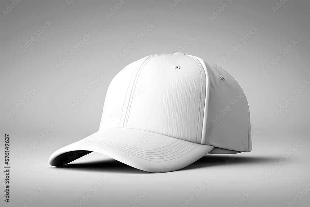 Fototapeta premium White Hat Mockup Template Design Generated AI