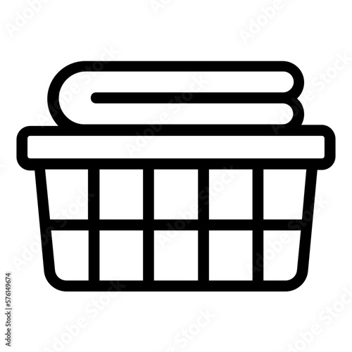 basket and towel icon