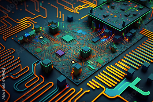  a 3d pattern representing innovation and futuristic technology circuit board