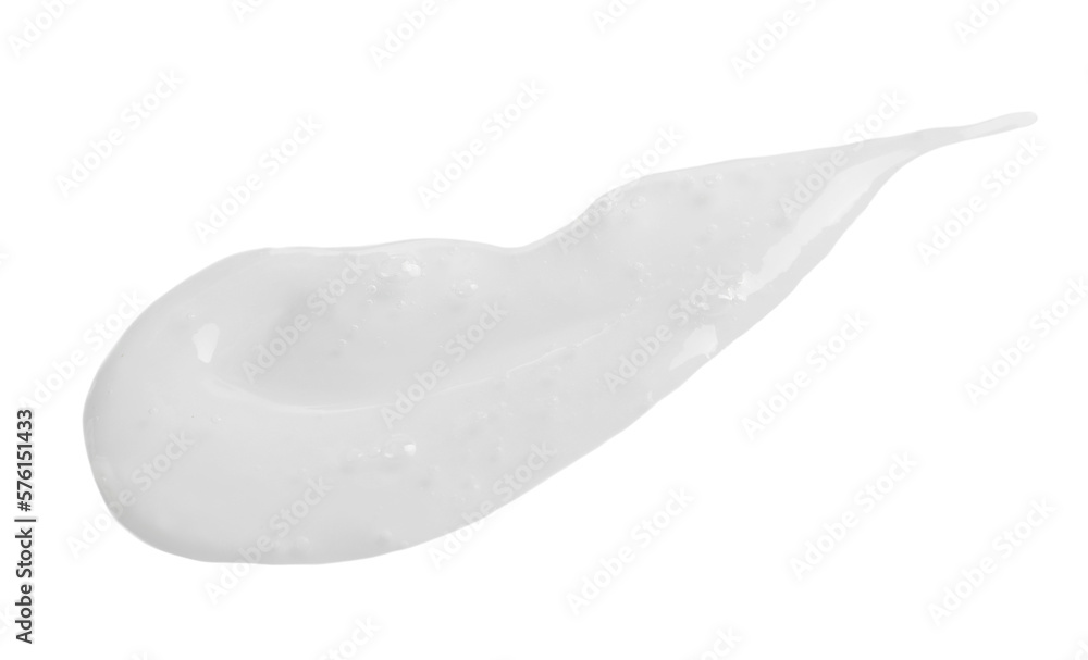 Sample of transparent cosmetic gel isolated on white Sample of transparent cosmetic gel isolated on white