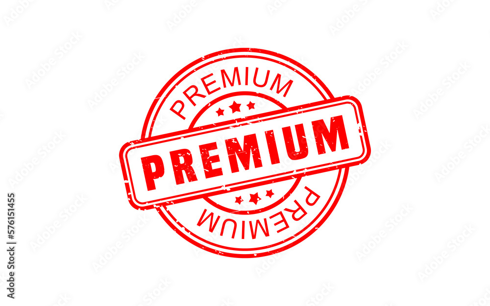 PREMIUM rubber stamp with grunge style on white background PREMIUM rubber stamp with grunge style on white background