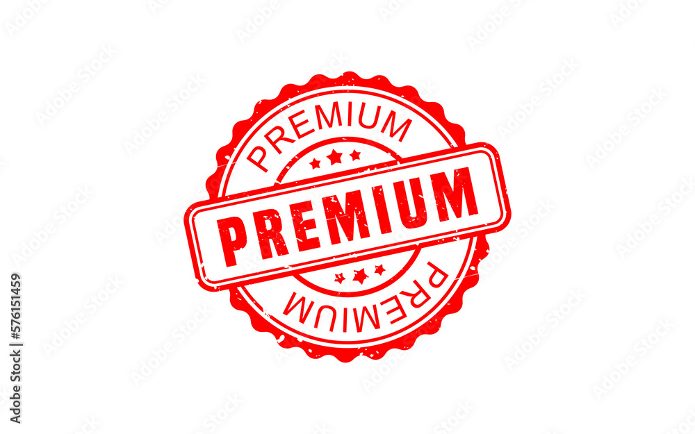 PREMIUM rubber stamp with grunge style on white background PREMIUM rubber stamp with grunge style on white background